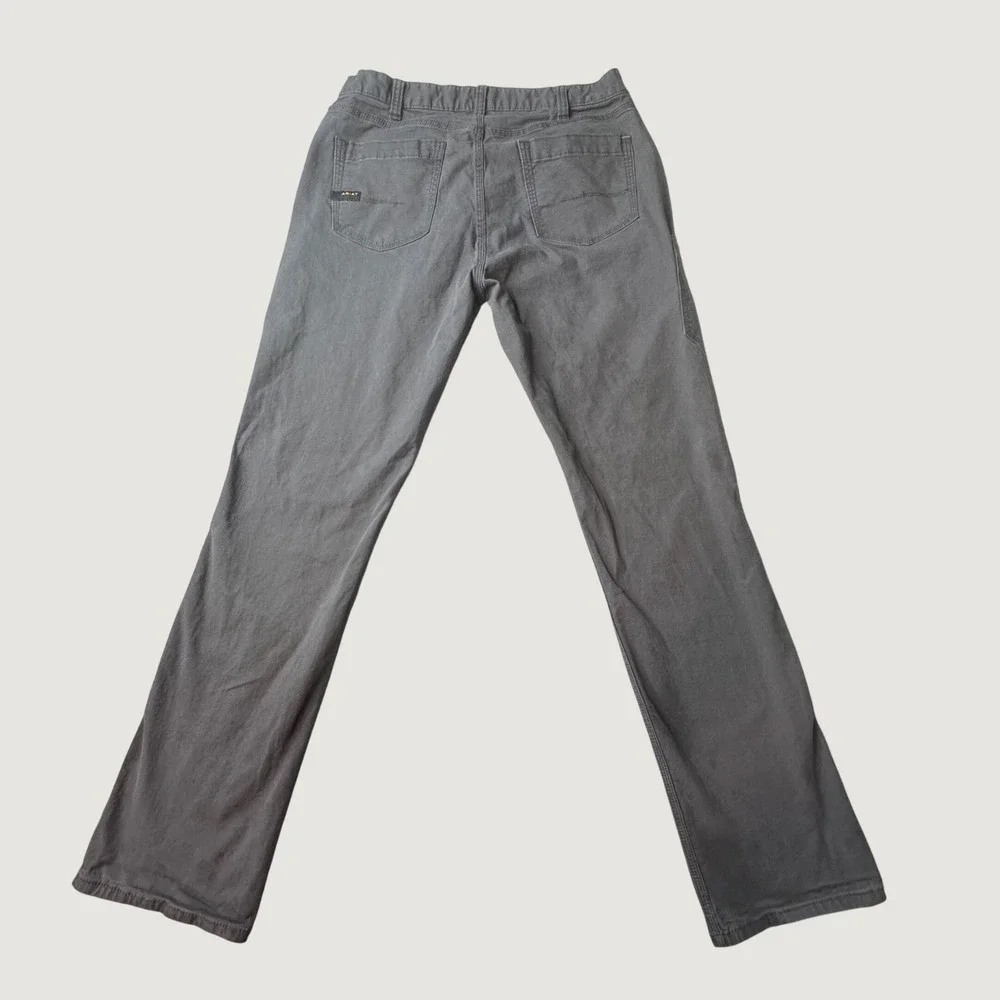 Ariat M4 Pants Mens 34x36 Grey Rebar Relaxed Straight Made Tough Canvas 10030250